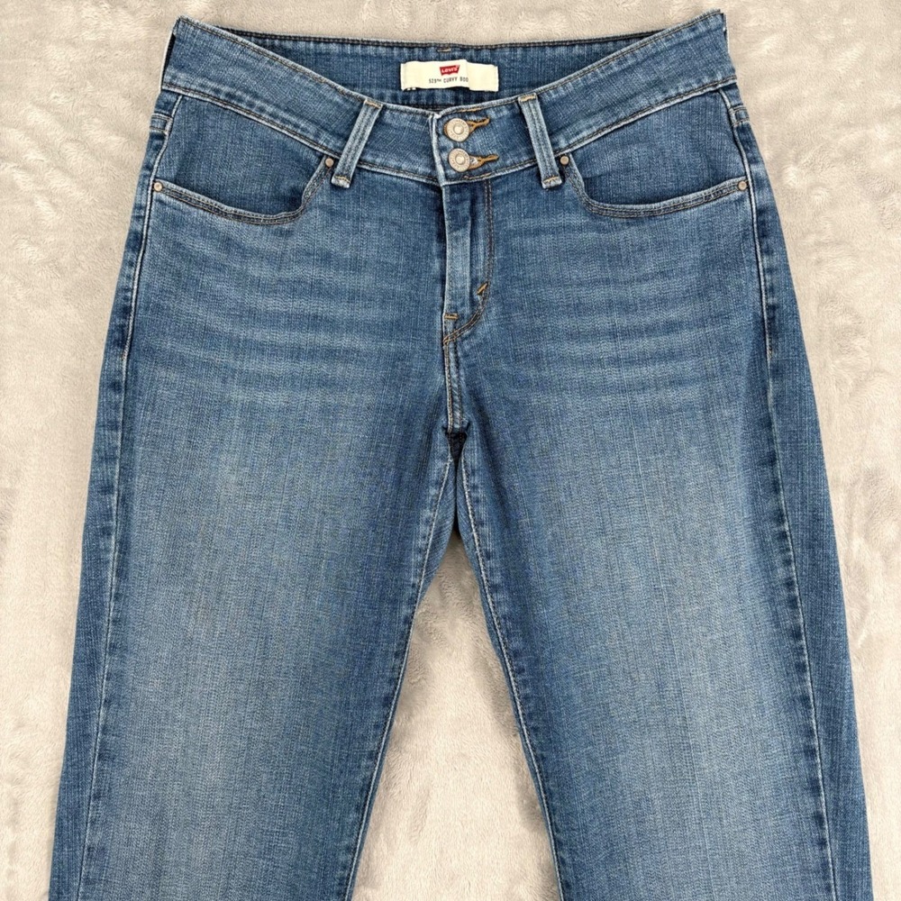 Levis Jeans Womens 4M (Fits 27x30.5) Blue 529 Curvy Bootcut Flap Pocket Y2K Boho - Picture 3 of 9